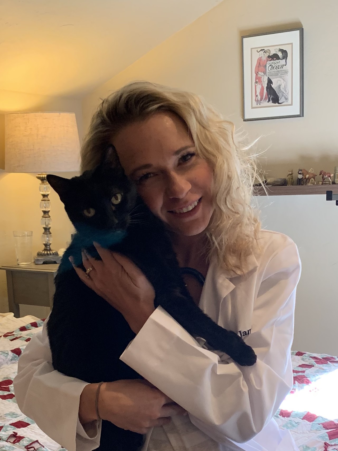 Dr. Jamie with cat